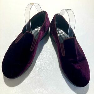 FITFLOP Sz  10 Superskate Burgundy Velveteen Flats Slip-on Comfort Shoes